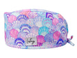 Stoff OP Haube aus Baumwolle muscheln. Bunte OP Muetze fuer Damen und Herren