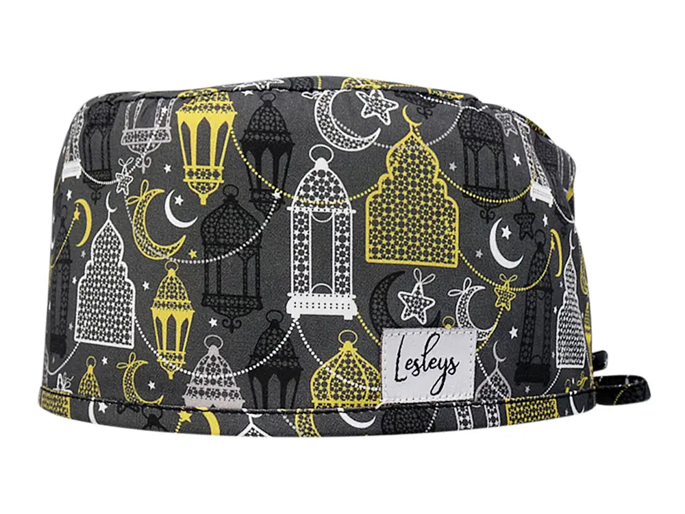 Stoff OP Haube aus Baumwolle Kursi. Bunte OP Muetze fuer Damen und Herren