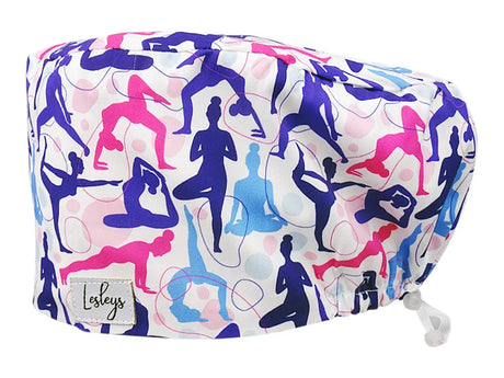 Stoff OP Haube aus Baumwolle Yoga. Bunte OP Mütze für Damen und Herren
