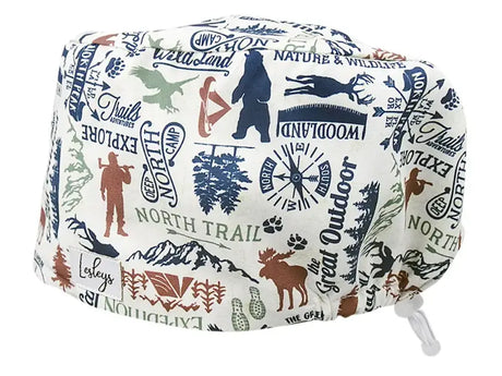 Stoff OP Haube aus Baumwolle Outdoor. Bunte OP Mütze für Damen und Herren