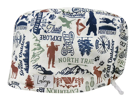 Stoff OP Haube aus Baumwolle Outdoor. Bunte OP Mütze für Damen und Herren