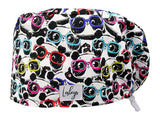 Stoff OP Haube aus Baumwolle cool panda. Bunte OP Muetze fuer Damen und Herren