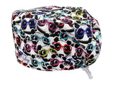 Stoff OP Haube aus Baumwolle cool panda. Bunte OP Muetze fuer Damen und Herren
