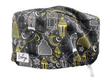 Stoff OP Haube aus Baumwolle Kursi. Bunte OP Muetze fuer Damen und Herren