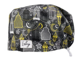 Stoff OP Haube aus Baumwolle Kursi. Bunte OP Muetze fuer Damen und Herren