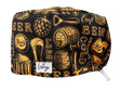 Stoff OP Haube aus Baumwolle Craft Beer. Bunte OP Muetze fuer Damen und Herren