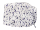 Stoff OP Haube aus Baumwolle Dents. Bunte OP Muetze fuer Damen und Herren