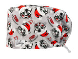 Stoff OP Haube aus Baumwolle Christmas Cats. Bunte OP Muetze fuer Damen und Herren