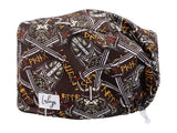 Stoff OP Haube aus Baumwolle Vikings. Bunte OP Muetze fuer Damen und Herren
