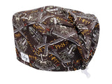Stoff OP Haube aus Baumwolle Vikings. Bunte OP Muetze fuer Damen und Herren