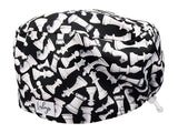 Stoff OP Haube aus Baumwolle Schach. Bunte OP Muetze fuer Damen und Herren