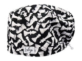 Stoff OP Haube aus Baumwolle Schach. Bunte OP Muetze fuer Damen und Herren