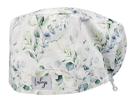 Stoff OP Haube aus Baumwolle Eukalyptus. Bunte OP Muetze fuer Damen und Herren