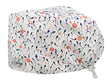Stoff OP Haube aus Baumwolle Samenzellen. Bunte OP Muetze fuer Damen und Herren