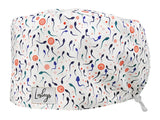 Stoff OP Haube aus Baumwolle Samenzellen. Bunte OP Muetze fuer Damen und Herren