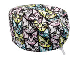 Stoff OP Haube aus Baumwolle Curious cats. Bunte OP Muetze fuer Damen und Herren