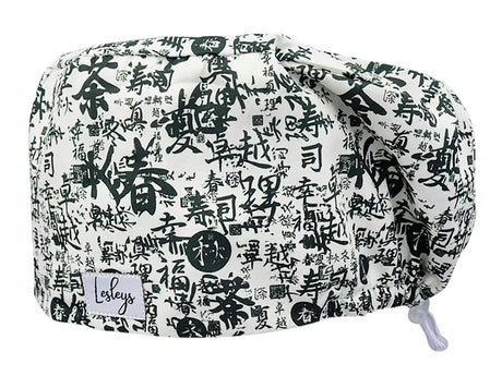 Stoff OP Haube aus Baumwolle Japanisch. Bunte OP Muetze fuer Damen und Herren