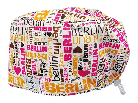 Stoff OP Haube aus Baumwolle Berlin. Bunte OP Muetze fuer Damen und Herren