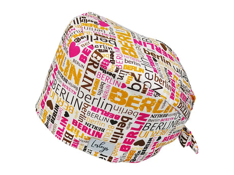 Stoff OP Haube aus Baumwolle Berlin. Bunte OP Muetze fuer Damen und Herren