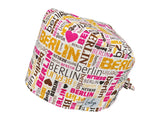 Stoff OP Haube aus Baumwolle Berlin. Bunte OP Muetze fuer Damen und Herren