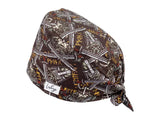 Stoff OP Haube aus Baumwolle Vikings. Bunte OP Muetze fuer Damen und Herren