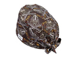 Stoff OP Haube aus Baumwolle Vikings. Bunte OP Muetze fuer Damen und Herren