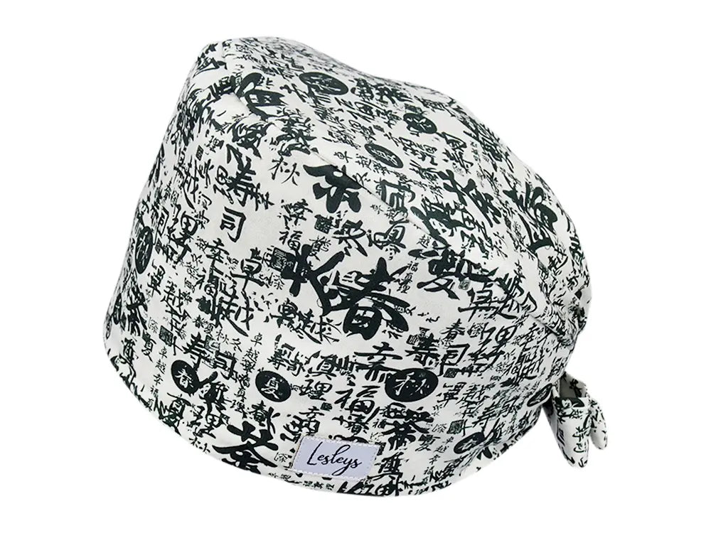 Stoff OP Haube aus Baumwolle Japanisch. Bunte OP Muetze fuer Damen und Herren