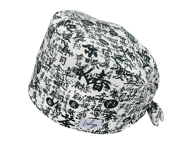 Stoff OP Haube aus Baumwolle Japanisch. Bunte OP Muetze fuer Damen und Herren