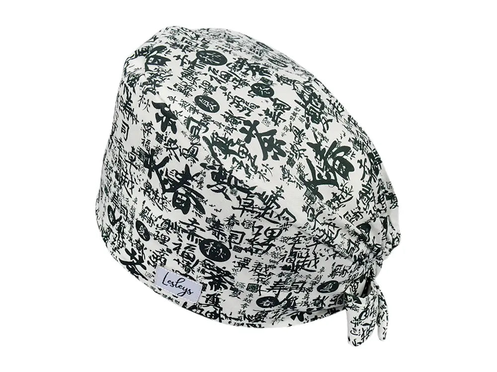 Stoff OP Haube aus Baumwolle Japanisch. Bunte OP Muetze fuer Damen und Herren
