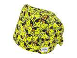 Stoff OP Haube aus Baumwolle Quietsche Ente. Bunte OP Muetze fuer Damen und Herren