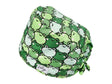 Stoff OP Haube aus Baumwolle Froesche. Bunte OP Muetze fuer Damen und Herren