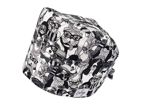 Stoff OP Haube aus Baumwolle Elegant Pets. Bunte OP Muetze fuer Damen und Herren