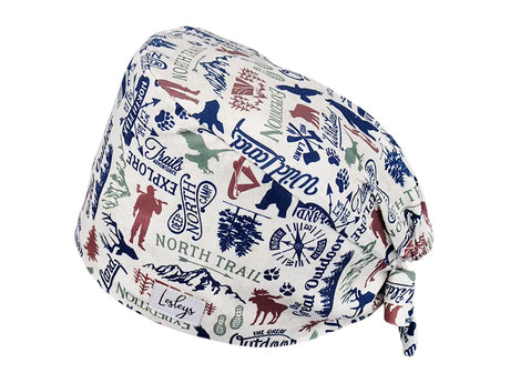 Stoff OP Haube aus Baumwolle Outdoor. Bunte OP Muetze fuer Damen und Herren