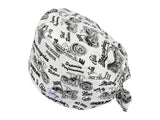 Stoff OP Haube aus Baumwolle Born to ride. Bunte OP Muetze fuer Damen und Herren