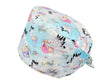 Stoff OP Haube aus Baumwolle Klapperstorch. Bunte OP Muetze fuer Damen und Herren