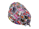 Stoff OP Haube aus Baumwolle College. Bunte OP Muetze fuer Damen und Herren