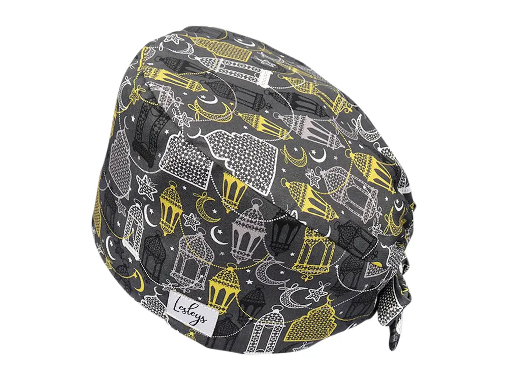 Stoff OP Haube aus Baumwolle Kursi. Bunte OP Muetze fuer Damen und Herren