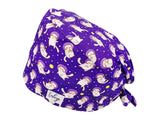 Stoff OP Haube aus Baumwolle Space Cats. Bunte OP Muetze fuer Damen und Herren