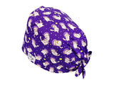 Stoff OP Haube aus Baumwolle Space Cats. Bunte OP Muetze fuer Damen und Herren
