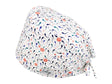 Stoff OP Haube aus Baumwolle Samenzellen. Bunte OP Muetze fuer Damen und Herren