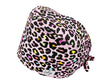 Stoff OP Haube aus Baumwolle Rosa Leopard. Bunte OP Mütze für Damen und Herren