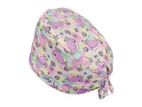 Stoff OP Haube aus Baumwolle Narwale. Bunte OP Muetze fuer Damen und Herren
