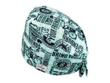 Stoff OP Haube aus Baumwolle Cyclery. Bunte OP Muetze fuer Damen und Herren