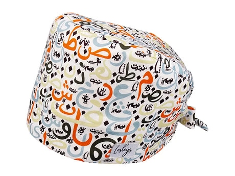 Stoff OP Haube aus Baumwolle Arabisch. Bunte OP Muetze fuer Damen und Herren
