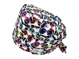 Stoff OP Haube aus Baumwolle cool panda. Bunte OP Muetze fuer Damen und Herren