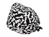 Stoff OP Haube aus Baumwolle Schach. Bunte OP Muetze fuer Damen und Herren