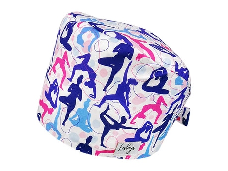 Stoff OP Haube aus Baumwolle Yoga. Bunte OP Muetze fuer Damen und Herren