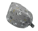 Lesleys OP-Haube für lange Haare Äffchen - Stoff OP-Haube aus 100% Baumwolle