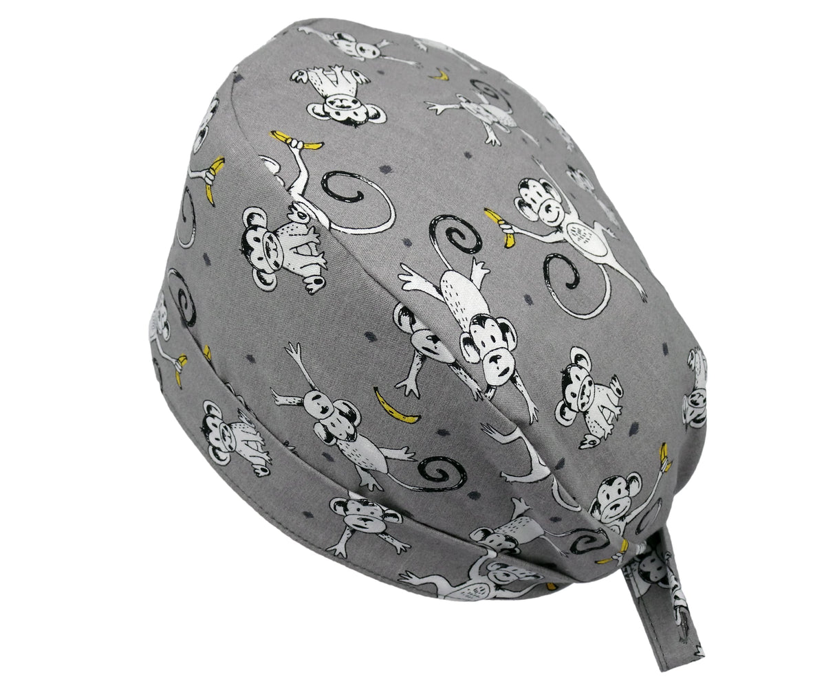 Lesleys OP-Haube für lange Haare Äffchen - Stoff OP-Haube aus 100% Baumwolle
