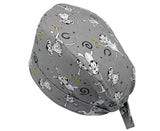 Lesleys OP-Haube für lange Haare Äffchen - Stoff OP-Haube aus 100% Baumwolle